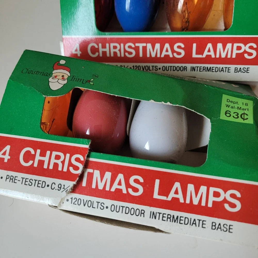Renown Christmas Trim Tree Lights Set C9 1/4 Multi Color Vintage Holiday Decor
